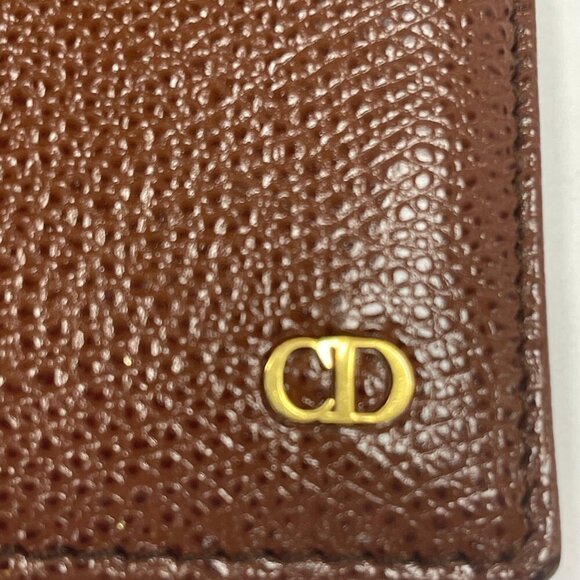 Christian Dior Brown Leather Card Holder Wallet - Preowned - Picture 7 of 7